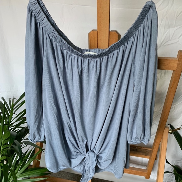 Sans Souci Tops - Sans Souci Off The Shoulder Tie-Front Top